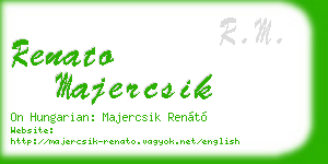 renato majercsik business card