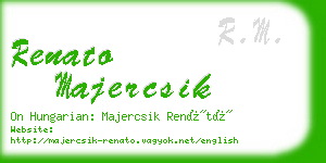 renato majercsik business card